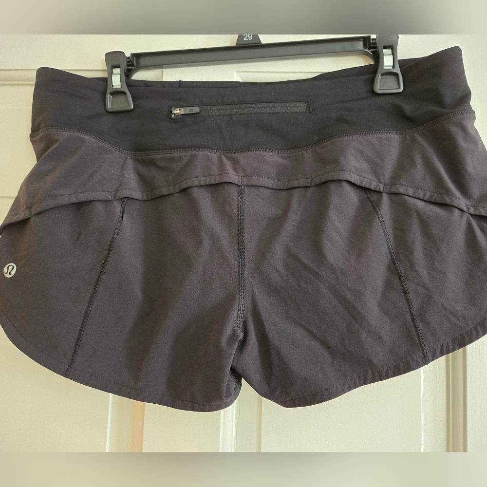 lululemon athletica Black Speed Ups Women's Athletic Shorts